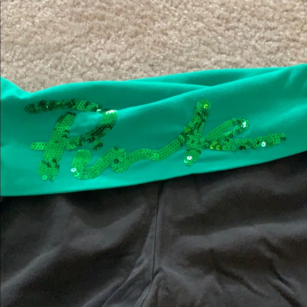 Victoria’s Secret fold over green yoga pants leggings